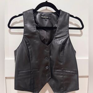 Blank NYC Black Leather Vest